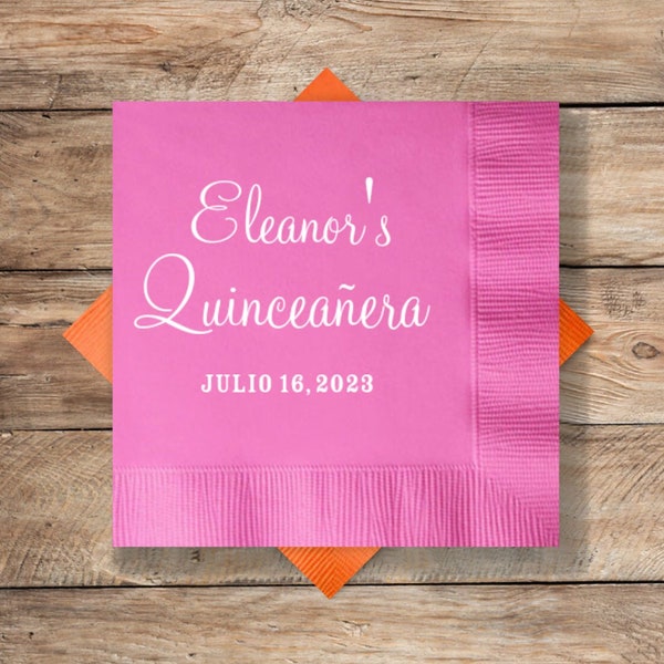 Quinceanera Party Favor Napkins Etsy