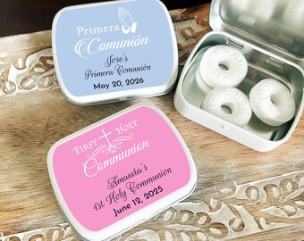 Communion Mint Personalized First Holy Communion Mint Tins, Party Favors - Etsy