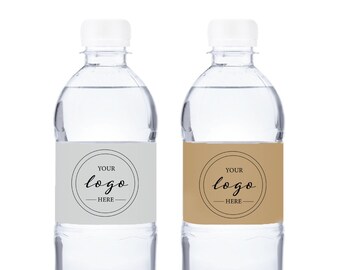 Labels Only, Printed Personalized Water Bottle with Your Logo Labels, Water Bottle Stickers Labels CLLOGO (Set of 12)