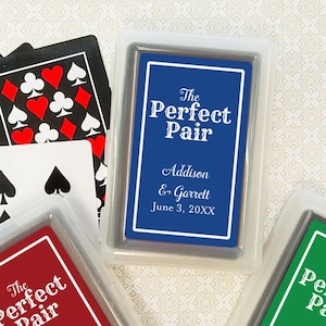 Wedding Bulk Playing Cards Favors, The Perfect Pair Personalized Playing Cards Favors, The Perfect Pair Wedding Party Favors, Set of 10