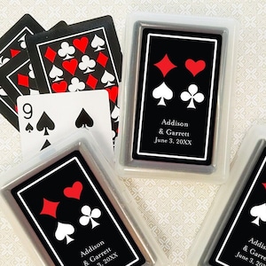 Wedding Bulk Playing Cards Favors, Card Suits Personalized Playing Cards Favors, Card Suits Playing Cards Wedding Party Favors, Set of 10