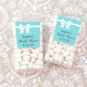 Printed Personalized Tic Tacs Mint Candy with Bride and Company Labels or Labels Only Bridal Shower Party Favors CL05 (Set of 12)