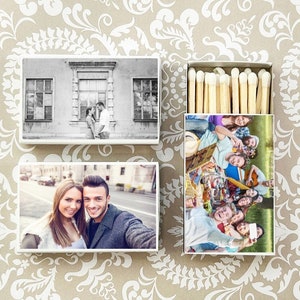 Wedding Bulk Matches, Photo Required Personalized Matchboxes Matches, Photo Required Matchboxes Wedding Party Favors, Set of 50