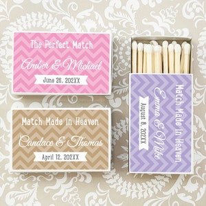 Wedding Bulk Matches, Personalized Matchboxes Matches, Matchboxes Matches Wedding Party Favors, CL-CMB9 (Set of 50)