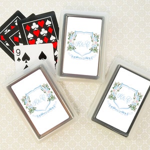 Wedding Bulk Playing Cards Favors, Vintage Floral Personalized Playing Cards Favors, Vintage Floral Playing Cards Wedding Favors, Set of 12