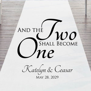 And The Two Shall Become One - Plain White 33g Non-Woven Fabric - Wedding Ceremony Aisle Runner
