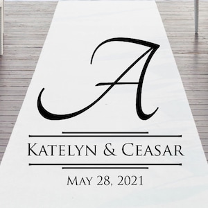 Names With Lines - Plain White 33g Non-Woven Fabric - Wedding Ceremony - Wedding Ceremony Aisle Runner