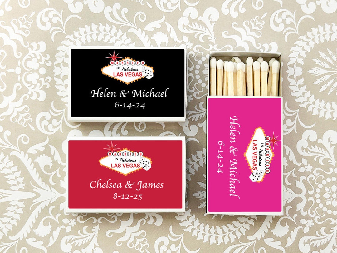 Wedding Bulk Matches, Married in Fabulous Las Vegas Personalized