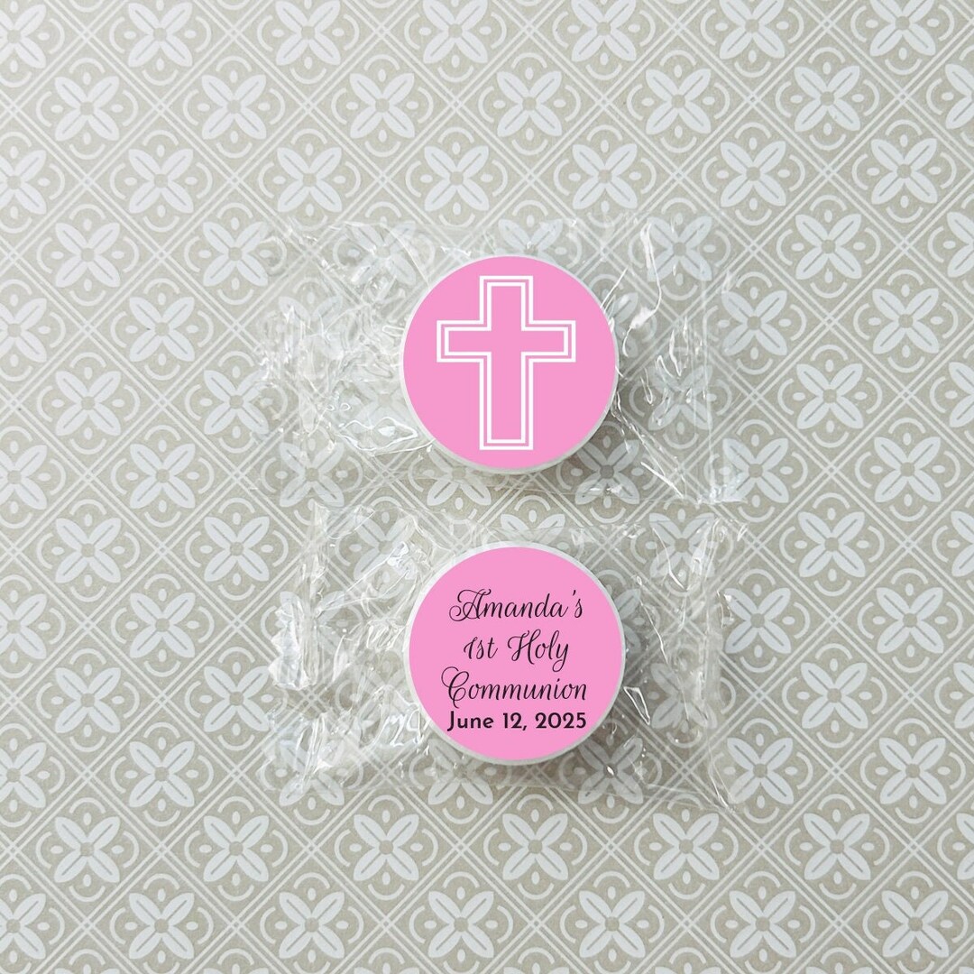 Communion Mint Printed Personalized Life Savers® Mints Candy Favors With First Holy ...