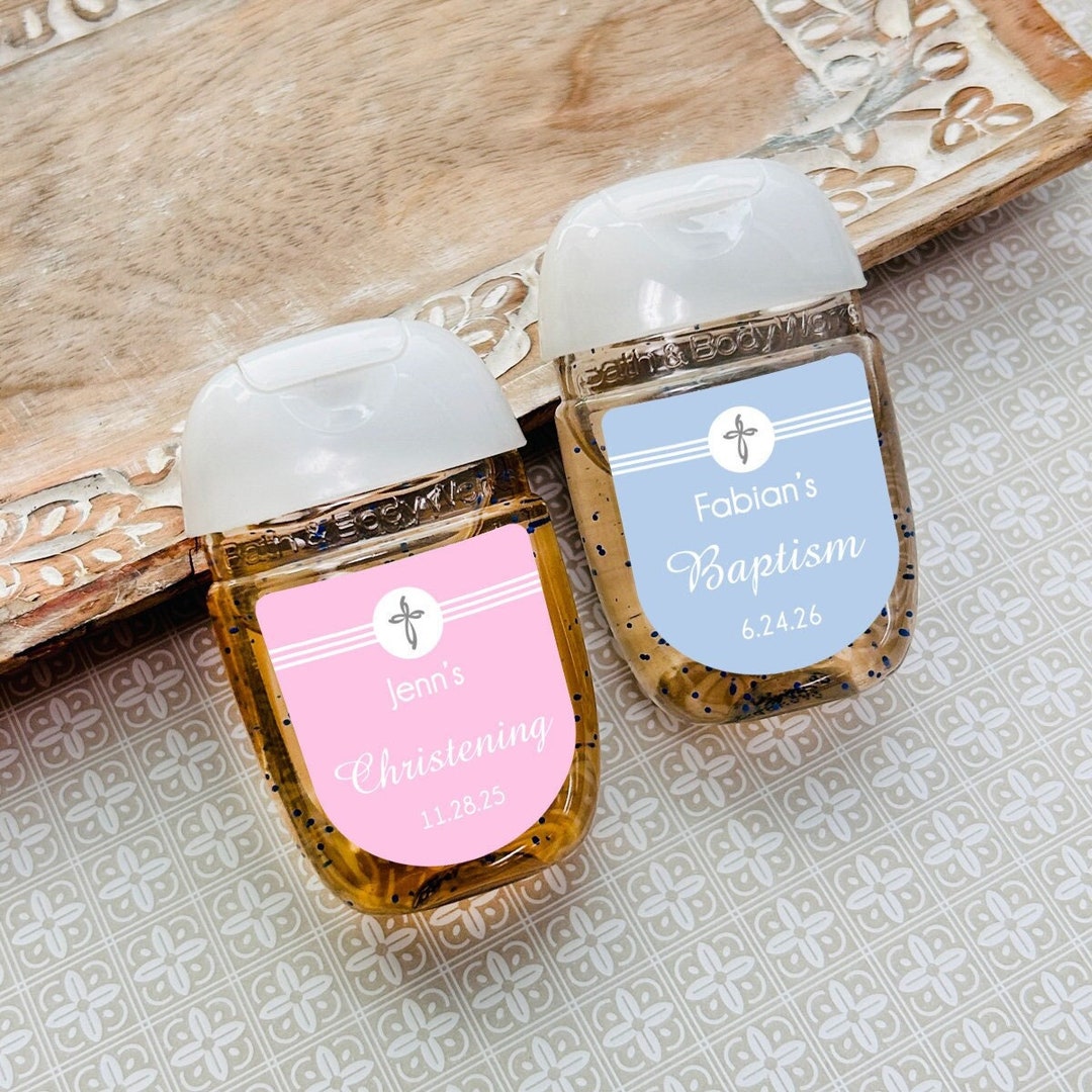 LABELS Only Personalized Cross Labels for Sanitizers, Baptism ...