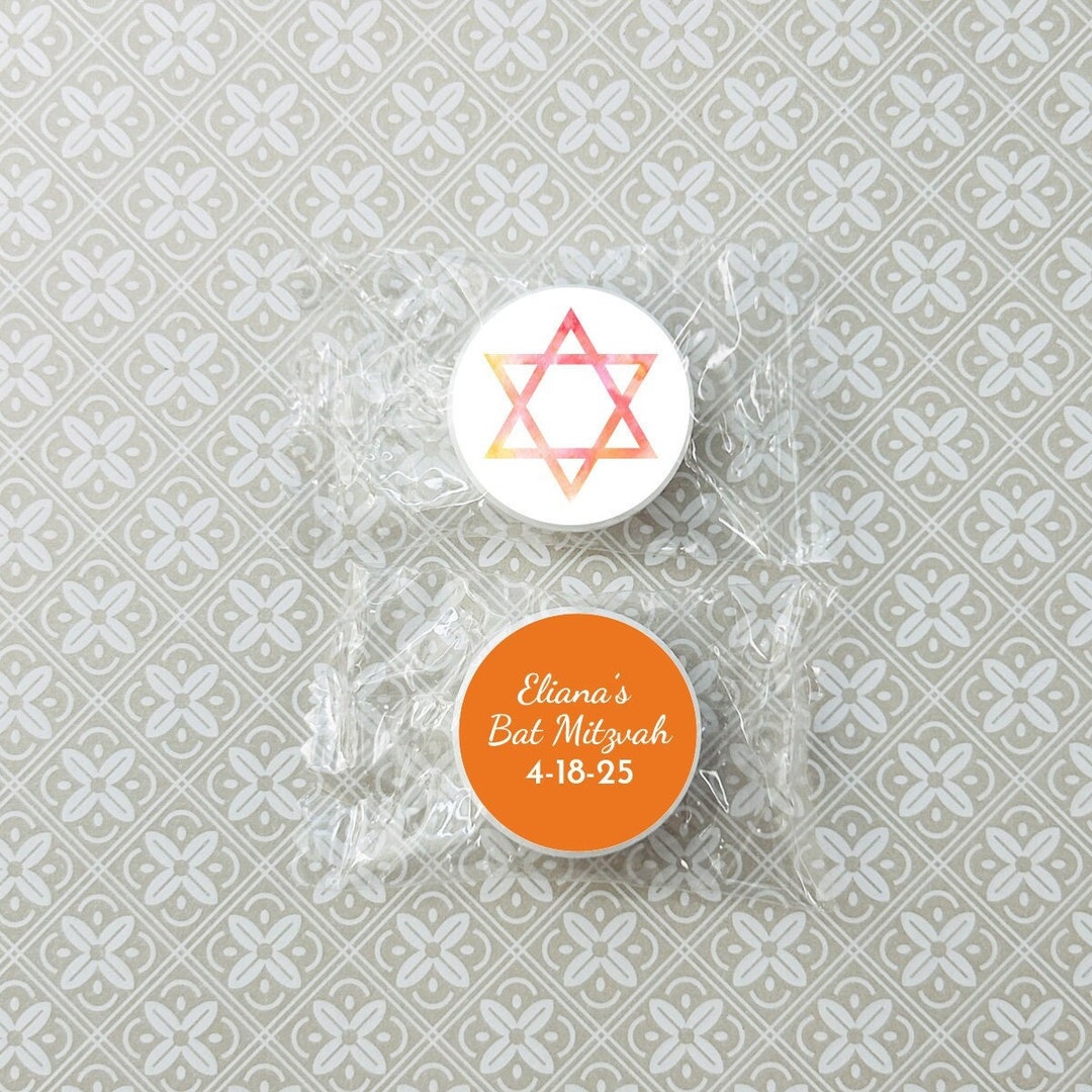 Bat Mints Bat Mitzvah Favors Printed Personalized Life Savers® Mints Candy Favors ...