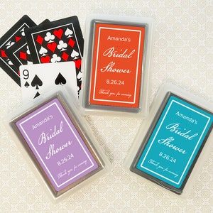 Wedding Bulk Playing Cards Favors, Bridal Shower Personalized Playing Cards Favors, Bridal Shower Wedding Party Favors, Set of 10