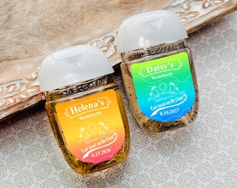 LABELS Only Personalized Last Toast On The Coast Labels For Sanitizers, Bachelorette Loop or Vertical Labels, CL202 (Set of 18)