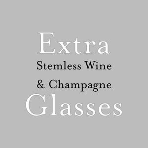Custom Order Special Request, Additional/Extra Pieces : Stemless Wine / Champagne