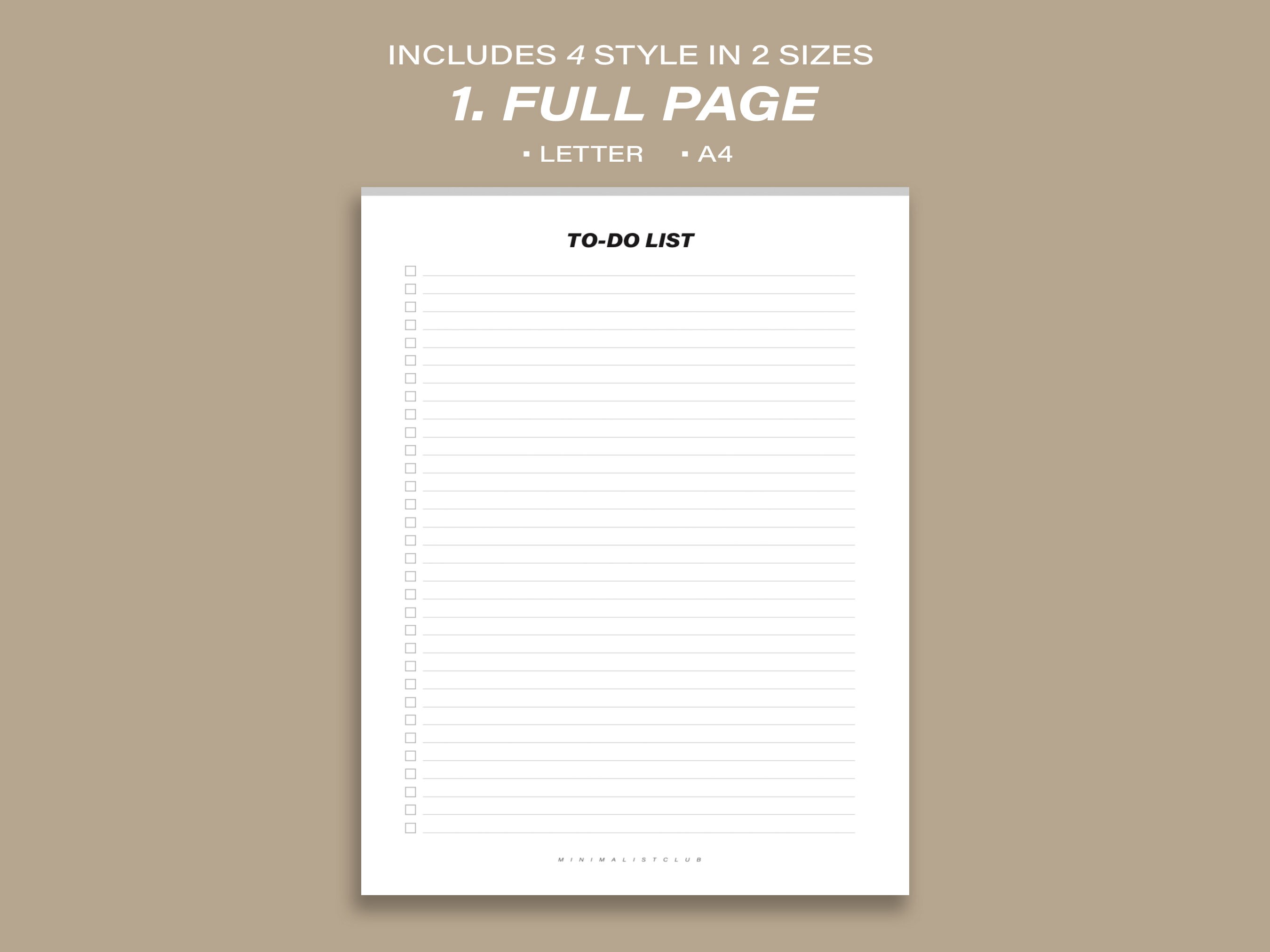 To-do Lists for the Minimalist • Printable PDF • to Do Planner ...
