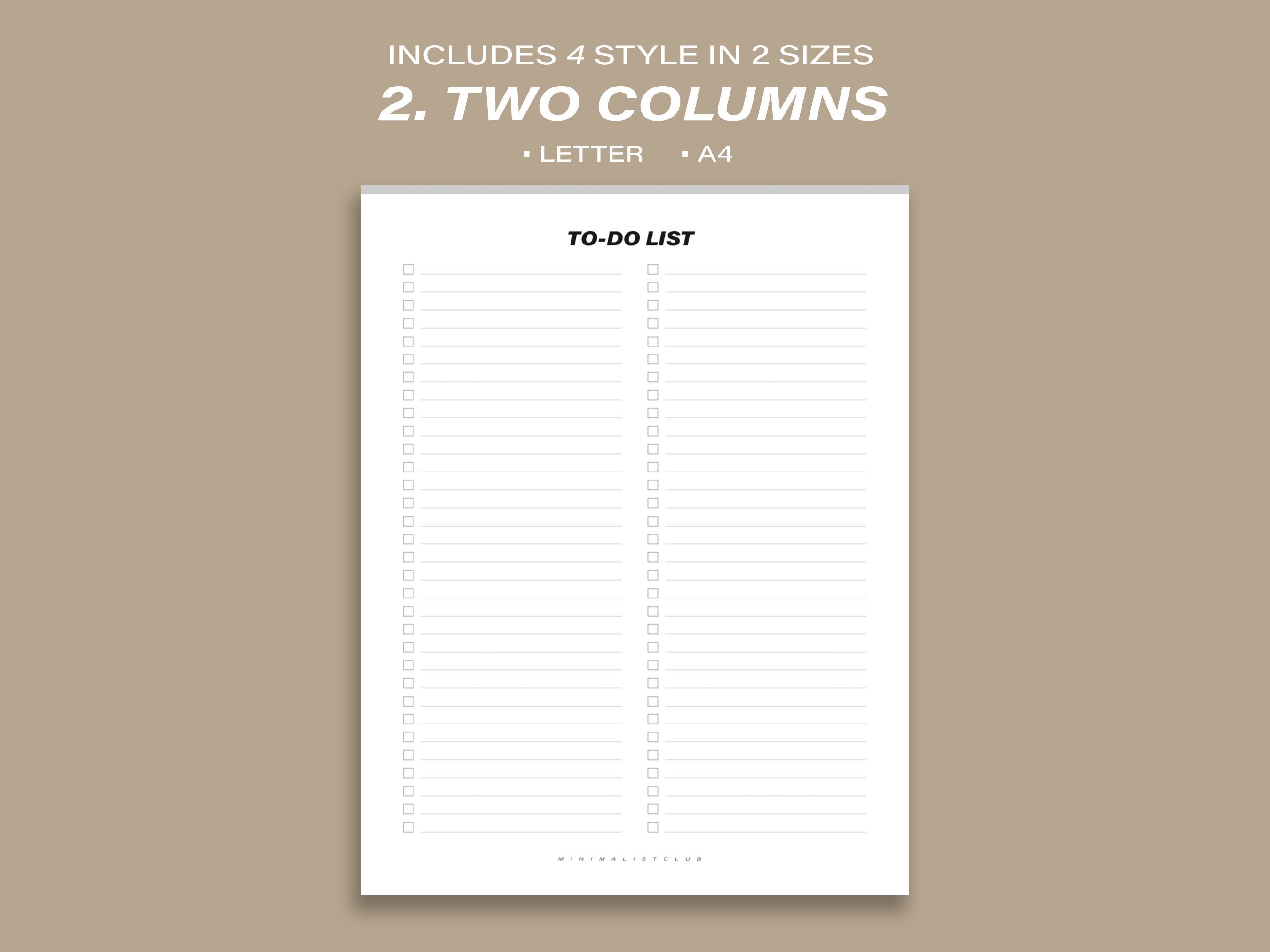 To-do Lists for the Minimalist Printable PDF to Do Planner - Etsy
