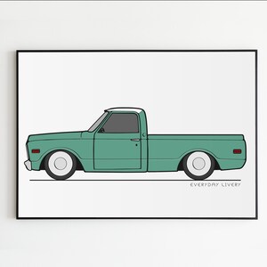 Classic Pickup Poster | Automotive Art | Wall Art | Custom Car Poster | Classic Pickup Picture | Classic Truck Art