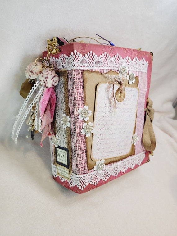 EASY JUNK JOURNAL TUTORIAL FOR BEGINNERS | BURGUNDY ROMANCE