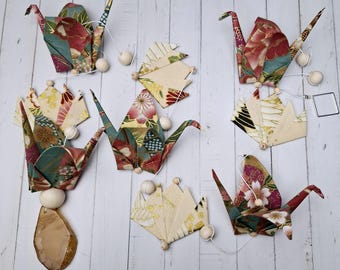 Essential oil diffuser pendants, crane and lotus flower fabric pendants. 0128