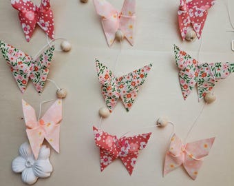 Essential oil diffuser pendants, fabric origami butterfly pendants. 0136