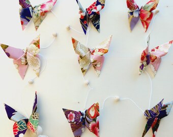 Essential oil diffuser pendants, fabric origami butterfly pendants. 0112