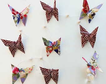 Essential oil diffuser pendants, fabric origami butterfly pendants. 0110