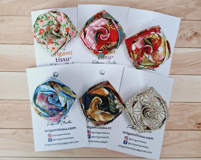 Featured listing image: This "Rose" fabric brooch is a unique and original piece of jewelry to brighten up your outfits with style.