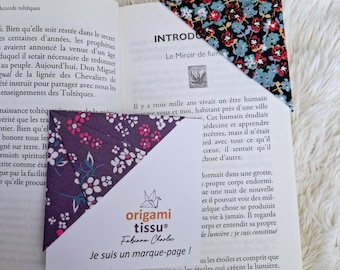 Origami page corner, book corner for reading lovers