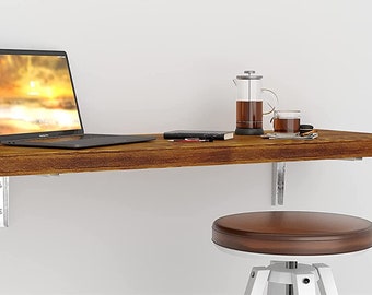 study table on wall MCC Wall Folding Table |Wall Mounted Desk|Folding Wall Mounted Murphy Desk| Drop Leaf Dining Table| Fold Down Floating Desk for Space Saving