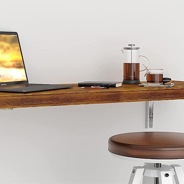 MCC Wall Folding Table |Wall Mounted Desk|Folding Wall Mounted Murphy Desk| Drop Leaf Dining Table| Fold Down Floating Desk for Space Saving