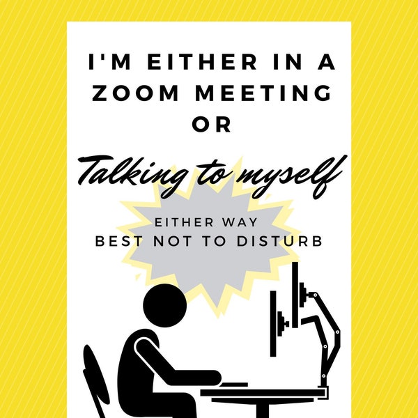 Do Not Disturb Talking to Myself/Meeting Sign