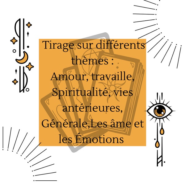 Tirages de carte personnalisé divinatoires, voyence, guidance.