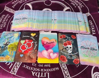 PRÉCOMMANDE L'oracle d'Ilaé - 90 cartes - oracle intuitif divinatoire, astrologie, sorcière, confiance en sois  format tarot jeu Français