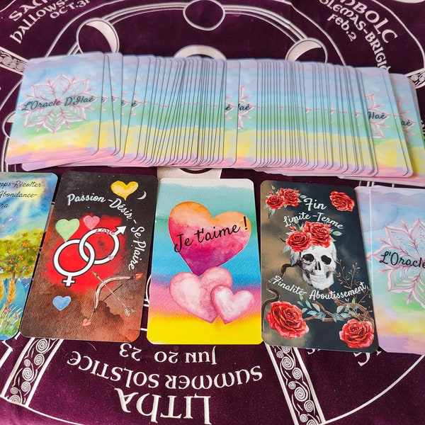 PRÉCOMMANDE L'oracle d'Ilaé - 90 cartes - oracle intuitif divinatoire, astrologie, sorcière, confiance en sois  format tarot jeu Français