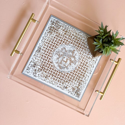 Acrylic Tray - D&D Lattice Pink