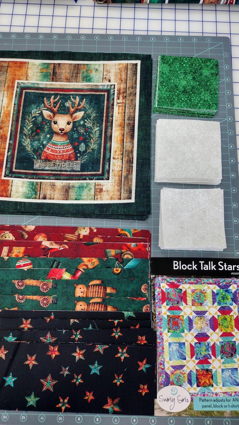 Pre-cut Santa's Reindeer Quilt Kit 61