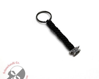 Buck Anvil Bead Mini Key Fob - Black with Black Bead