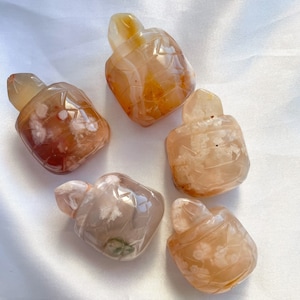 1.5” Flower Agate Turtle Carving (You Pick) | Personal Growth • Joy | Healing Energy | Crystal Turtle | Flower Agate Turtle Crystal