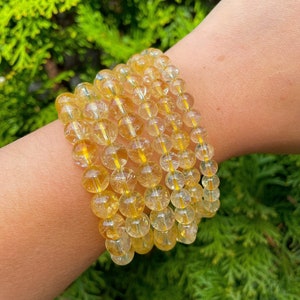 HQ Natural Citrine Bracelet | Healing Energy | Gift | Crystal Bracelet