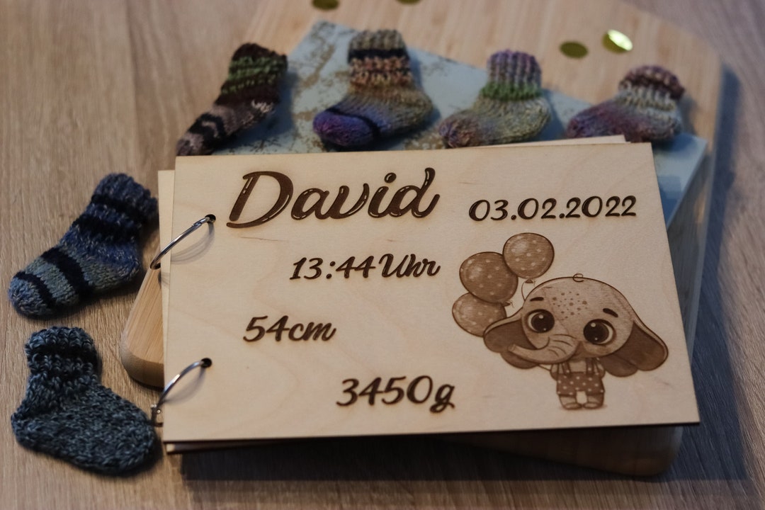 Personalized Wooden Photo Book With Engraving of Your Choice - Etsy
