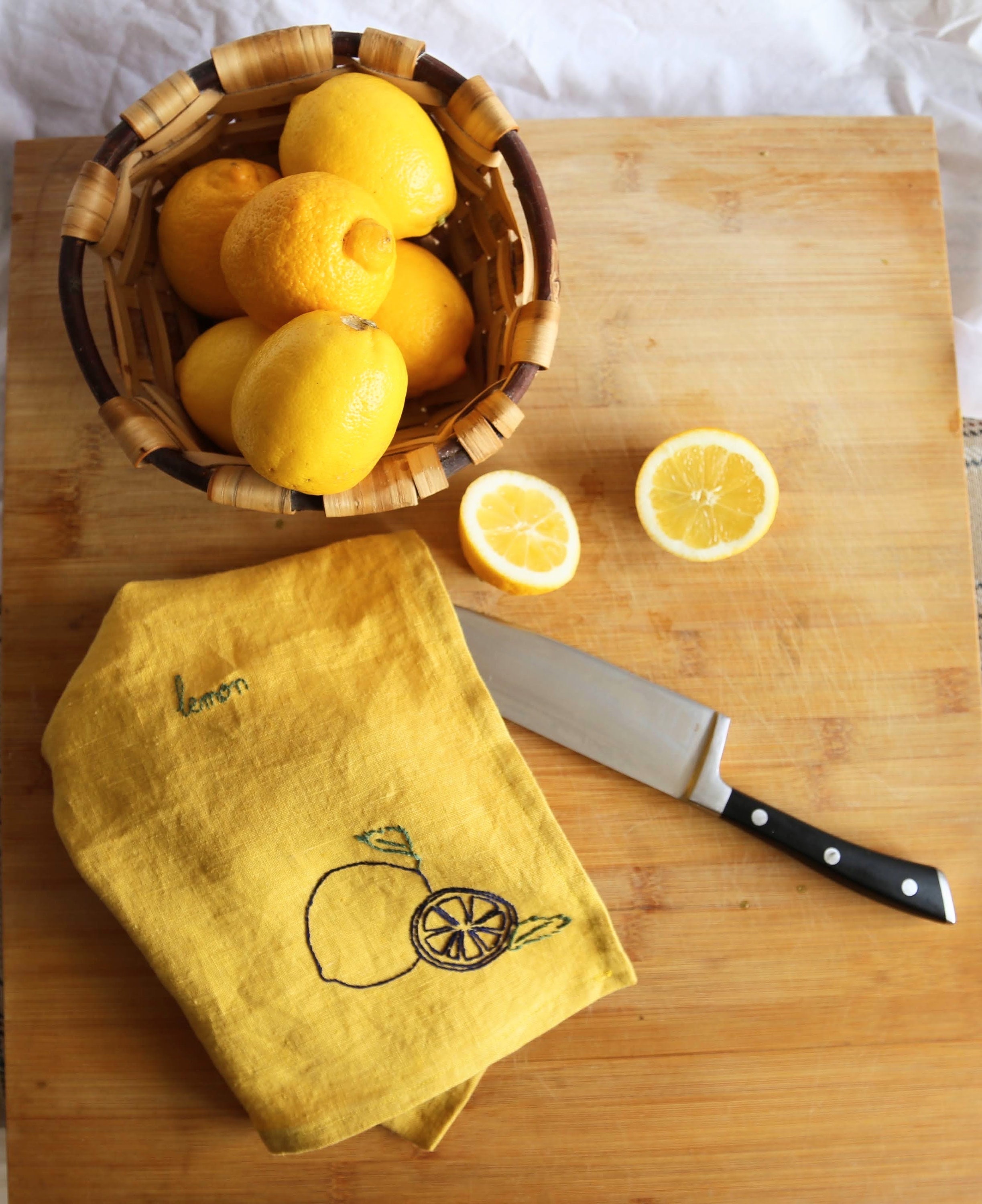 Etsy - Mediterraneatienda Jaune Limones Bordées De Serviles Tela. Servilletas Lino, Servilletas Personalizadas, Comida, Decoración Mesa