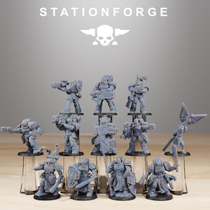 Socratis Reinforcers - Set of 12 | DnD Miniatures  | Wargame Proxy Minis | Sci-Fi | Cyberpunk