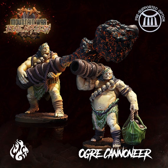 Ogre Cannoneer | Crippled God Foundry | DnD Miniatures | Tabletop Fantasy Miniatures