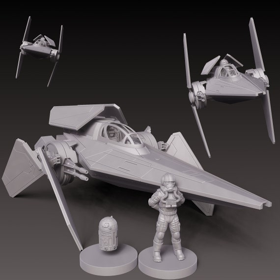 Nimble Starfighter | 35mm | SW Legions | DnD Miniatures  | Tabletop Miniature | Sci-Fi | SW Miniatures