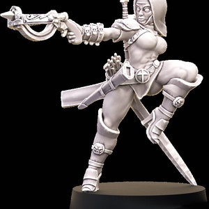 Battle Nun Sword-Crossbow | DnD Miniatures | Tabletop Miniature | Across the Realms