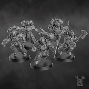 Space Knight Storm Squad with Jetpacks - Set of 5