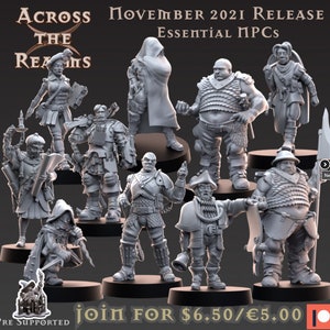 Essential NPC&#39;s | from Fantasy-War Games | DnD Miniatures | 3d Printed Miniatures