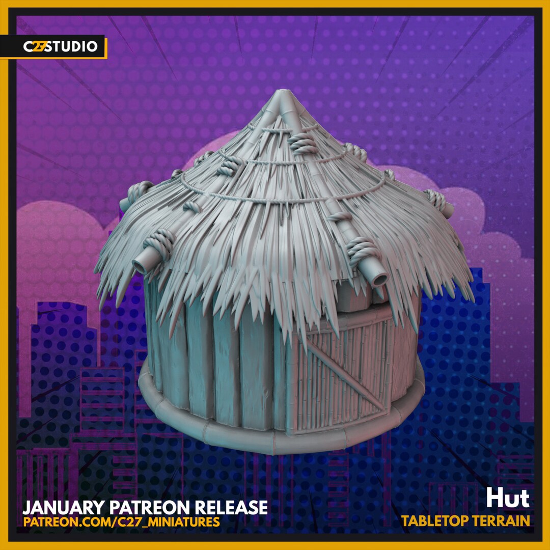 Hut | Dnd Miniatures | Tabletop Miniature | Props | Terrain | Scatter ...