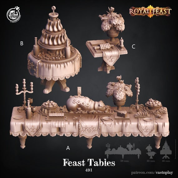 Feast Tables | DnD Miniatures | Fantasy | RPG's | Tabletop Miniatures