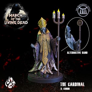 Living Dead - Zombie Cardinal | DnD Miniatures  | Tabletop Miniature | Fantasy | 32mm